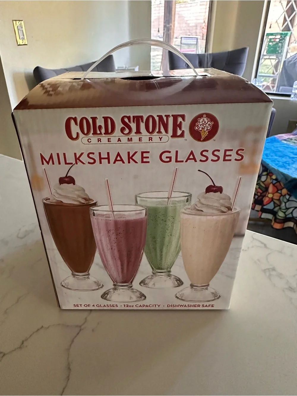 Cold Stone milkshake glasses